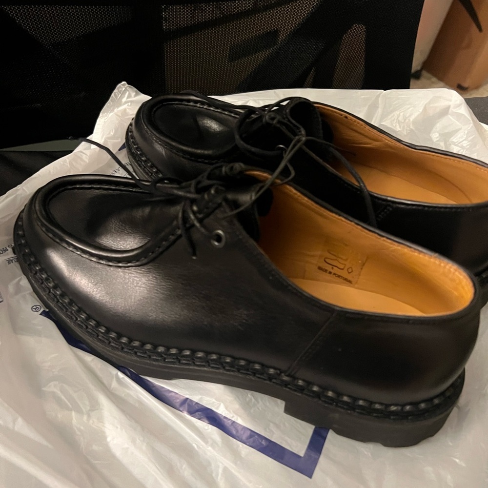 Reiss, Hatton Black Leather shoes, size 8 US